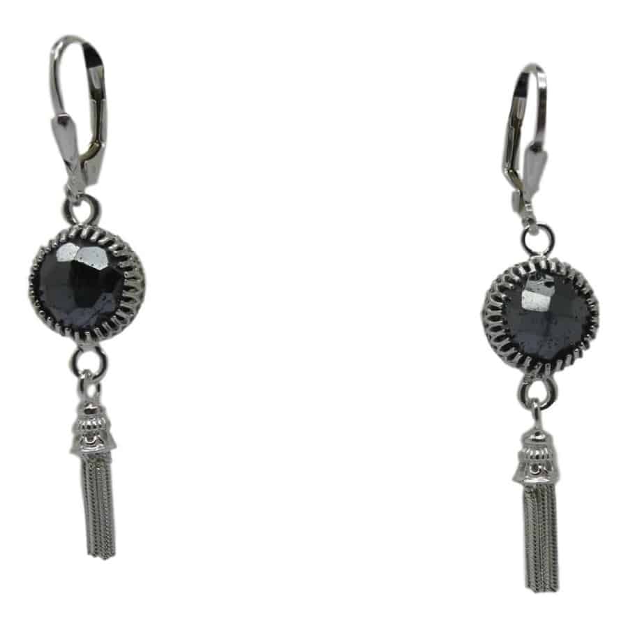 BOUCLE D'OREILLE HEMATITE BOUCLE D'OREILLE HEMATITE