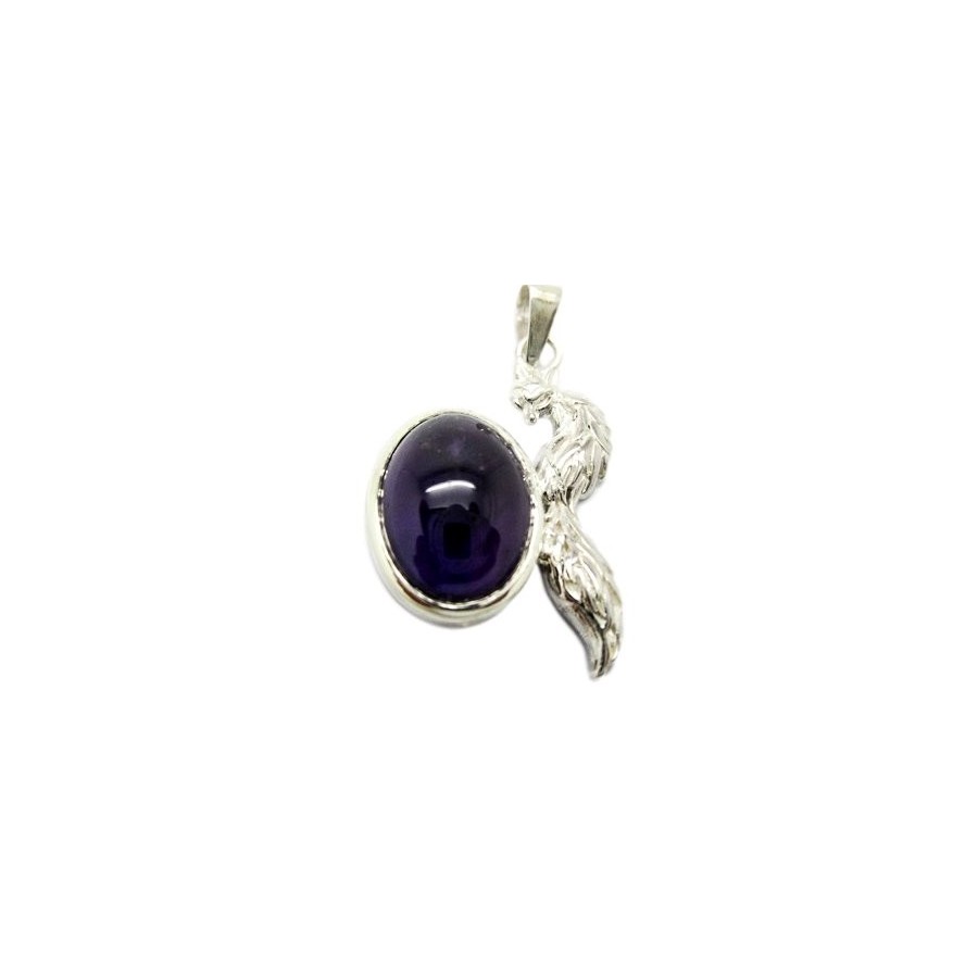 PENDENTIF RENARD AMETHYSTE$@$@