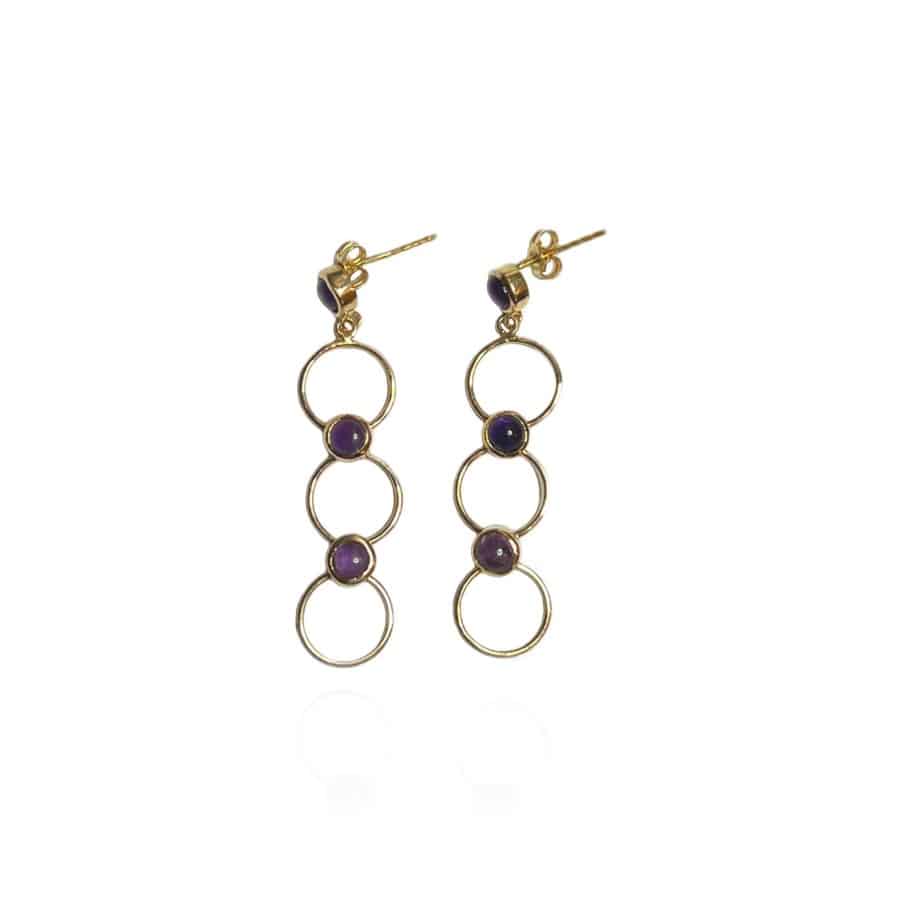 BOUCLE D'OREILLE AMETHYSTE