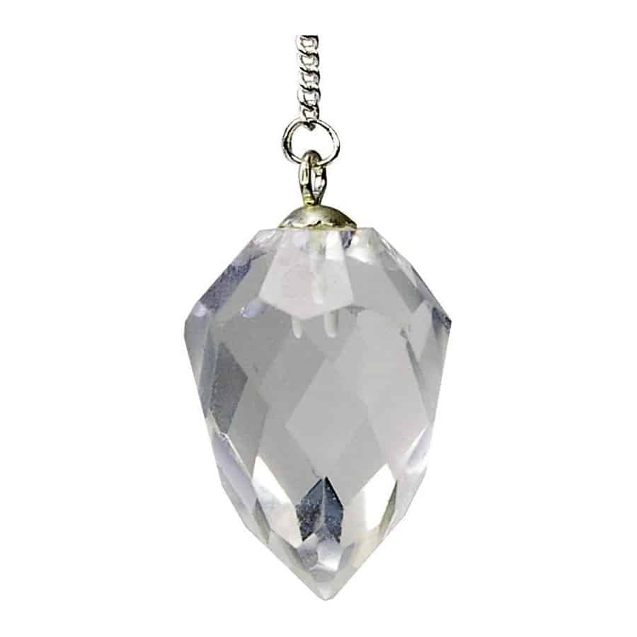 PENDULE  GOUTTES A FACETTES CRISTAL