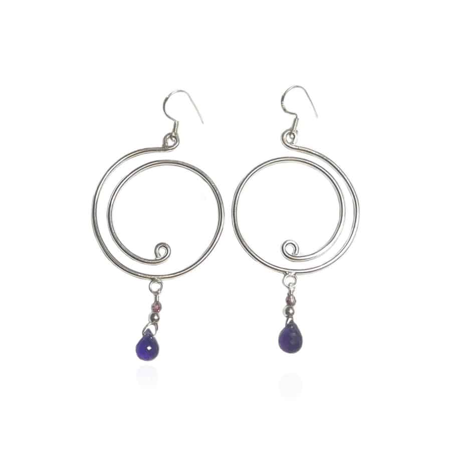 BOUCLE D'OREILLE AMETHYSTE