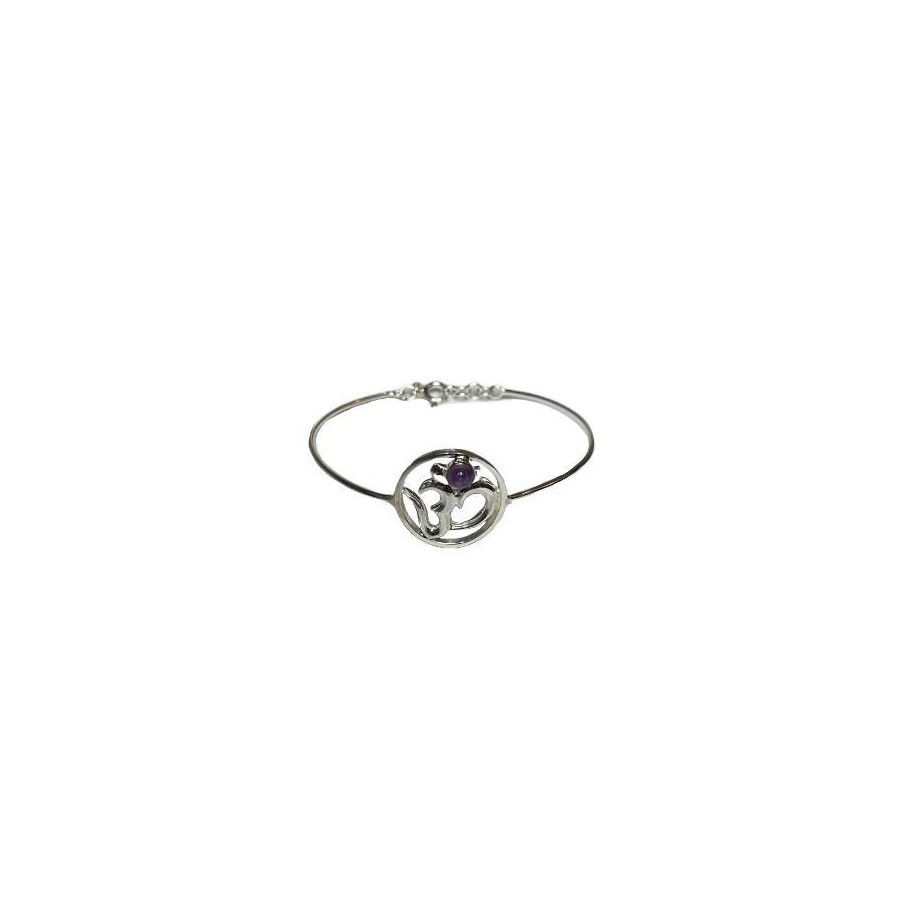 Bracelet OM améthyste