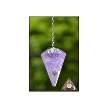 PENDULE CONE A FACETTES AMETHYSTE