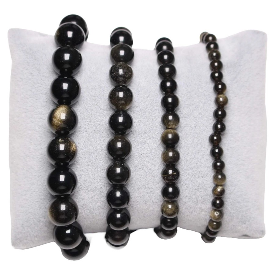 bracelet obsidienne dorée bracelet obsidienne dorée