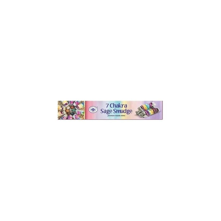 Encens Bâton 7 Chakras Sauge Blanche 15 g Encens Bâton 7 Chakras Sauge Blanche 15 g