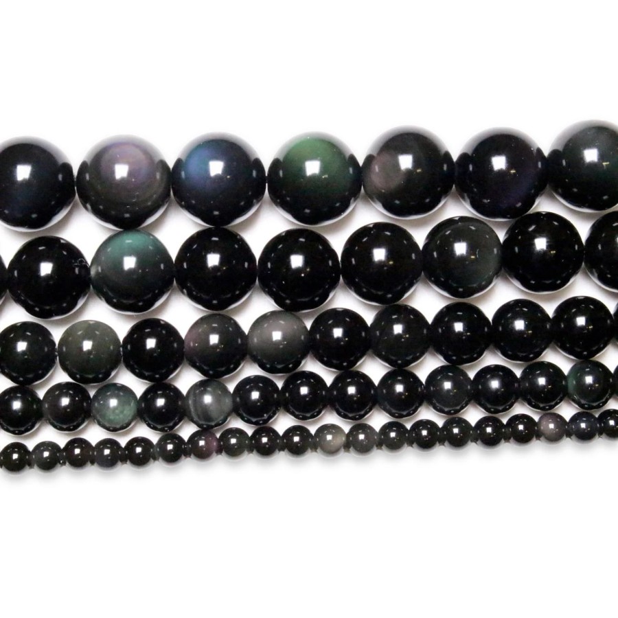 bracelet obsidienne oeil celeste 8 mm