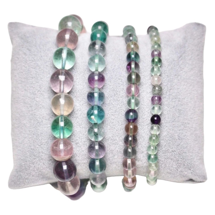 Bracelet en fluorine multicolore 8 mm Bracelet en fluorine multicolore 8 mm