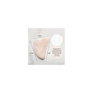 Gua Sha en Quartz Rose