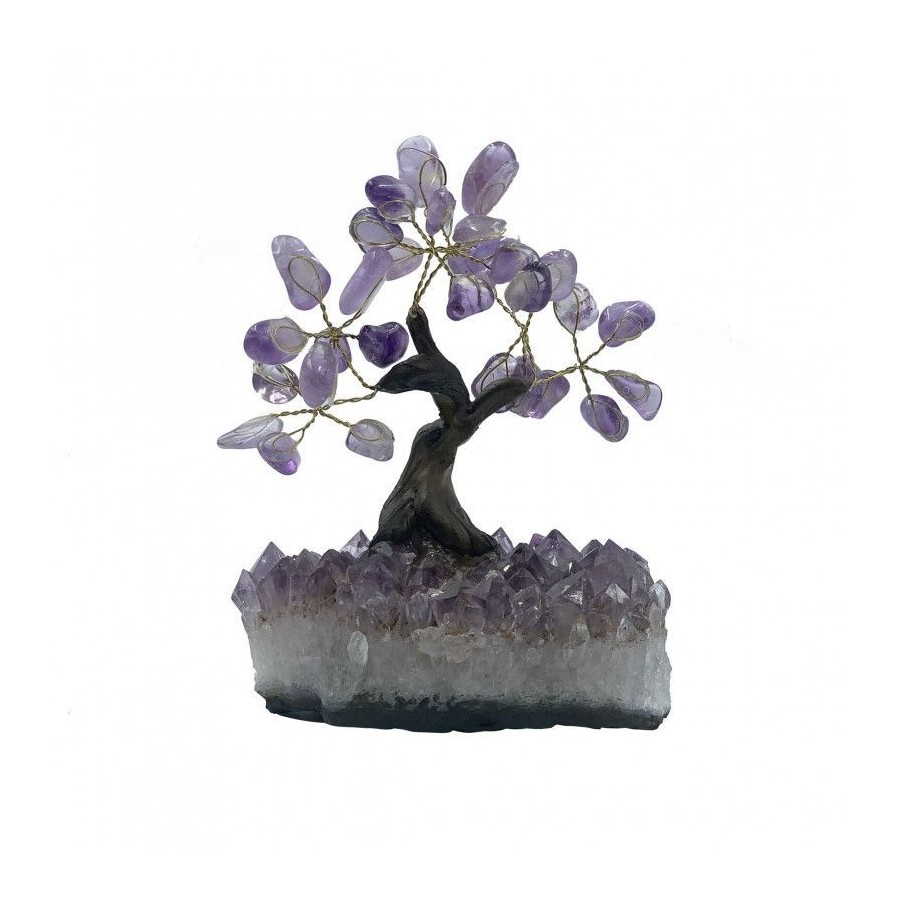 Bonsaï en pierres Amethyste 10/11 cm