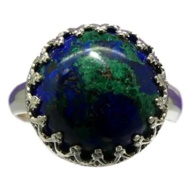 Bague azurite malachite