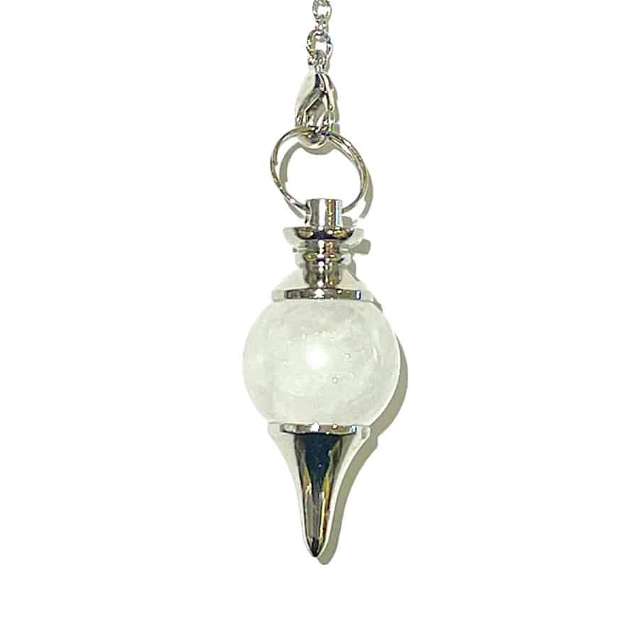 Pendule Cristal de roche forme boule