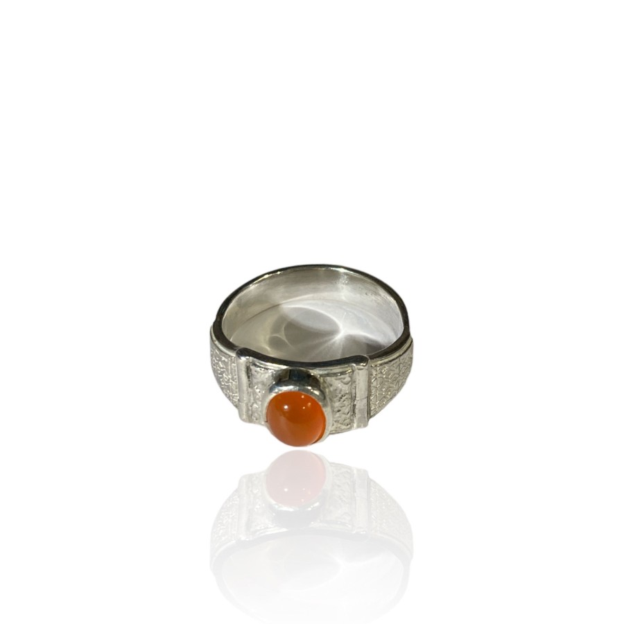 bague cornaline argent