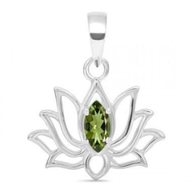 PENDENTIF ARGENT ET MOLDAVITE