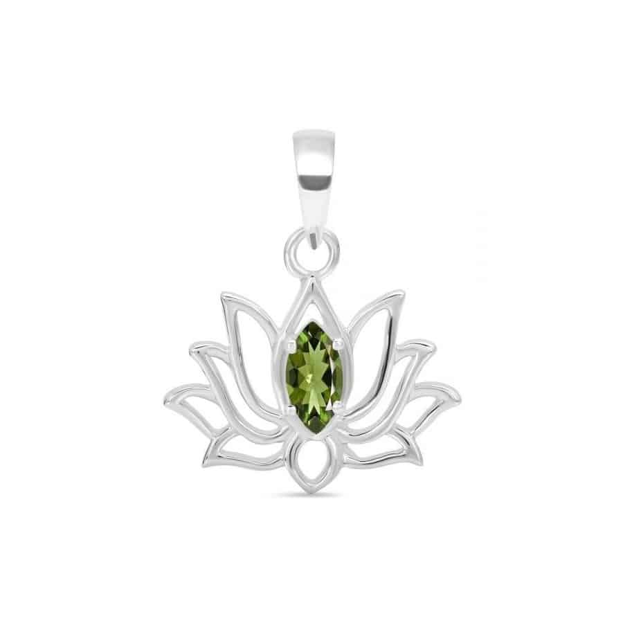 PENDENTIF ARGENT ET MOLDAVITE PENDENTIF ARGENT ET MOLDAVITE