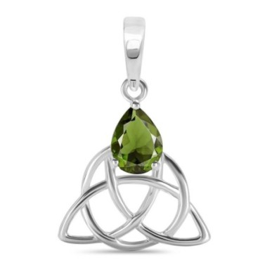 Pendentif Triquetra moldavite