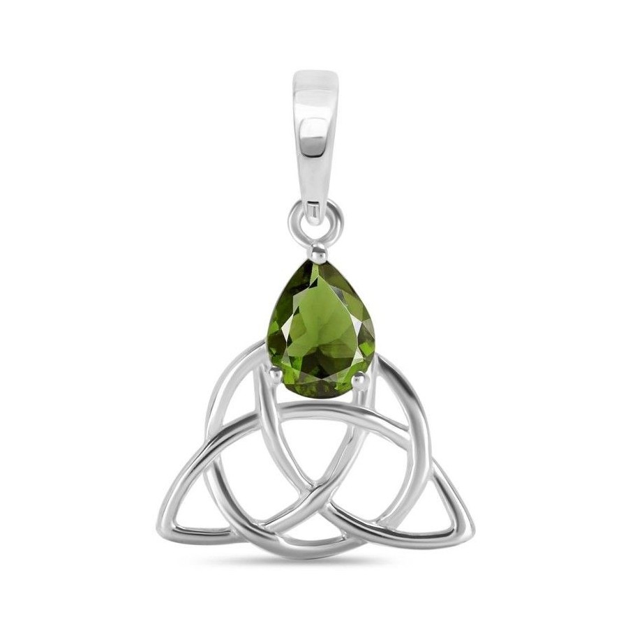 Pendentif Triquetra moldavite