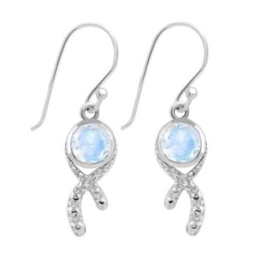 Boucle d'oreille en pierre de lune