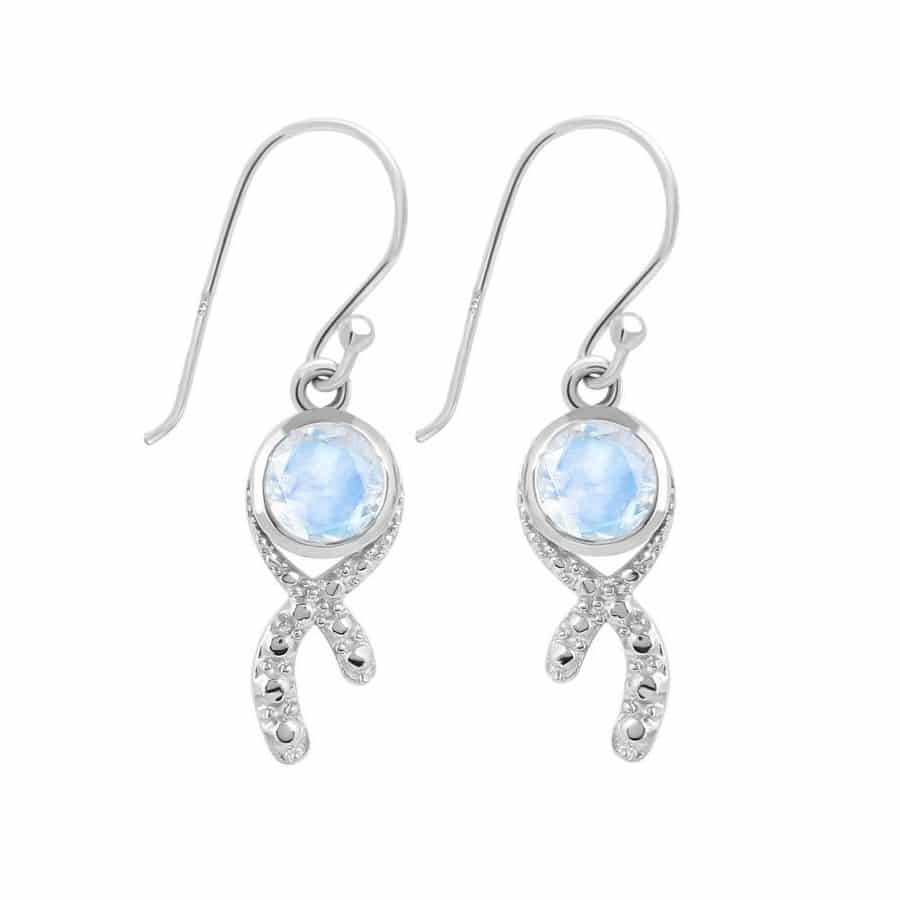 Boucle d'oreille en pierre de lune