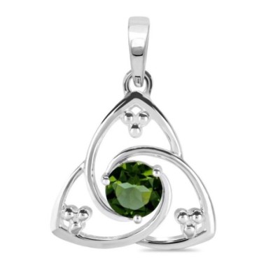 Pendentif triangulaire en moldavite