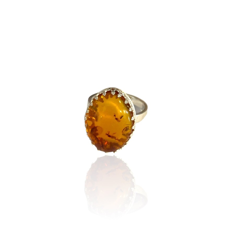 BAGUE DENTELLE AMBRE