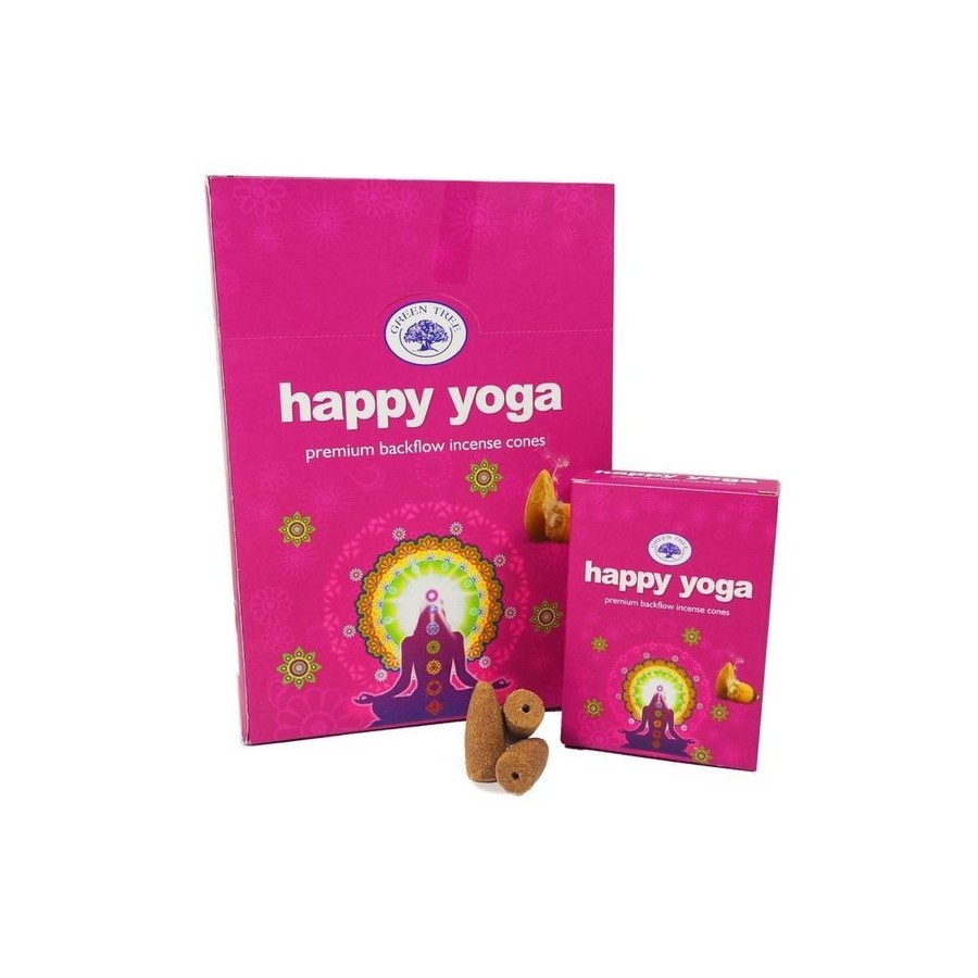 Encens Green Tree Happy Yoga Cônes Backflow