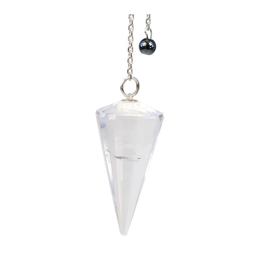 Pendule à Facettes en Quartz Naturel Pendule à Facettes en Quartz Naturel