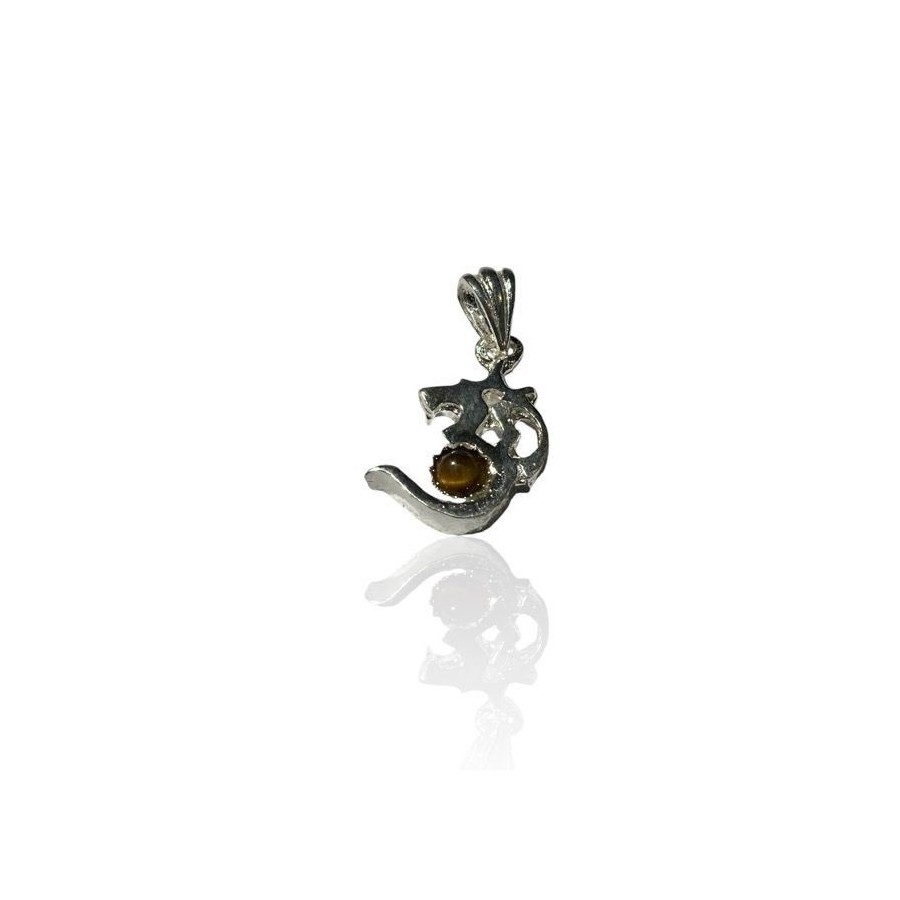 PENDENTIF OM OEIL DE TIGRE