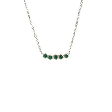 COLLIER AGATE VERTE