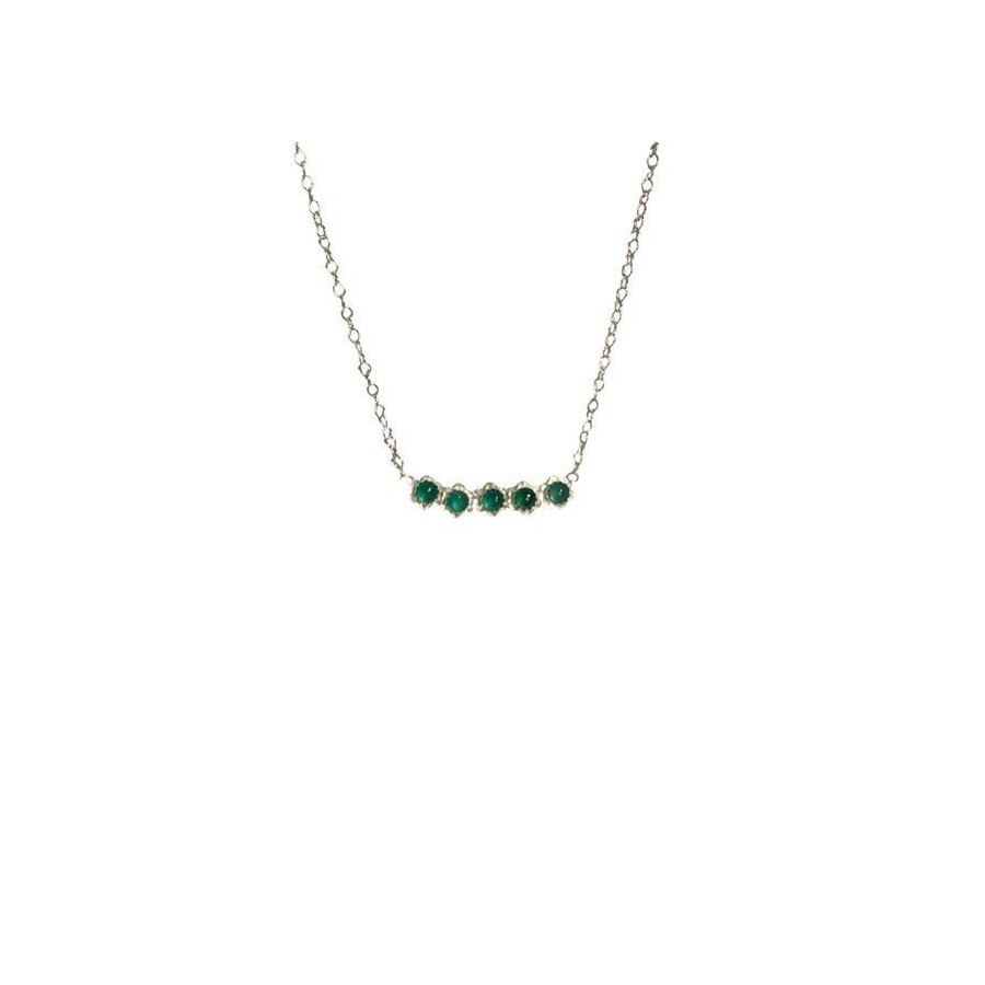 COLLIER AGATE VERTE