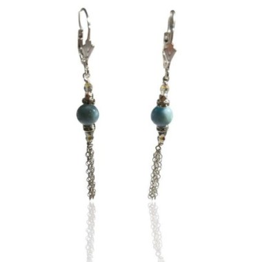 BOUCLE D OREILLE LARIMAR