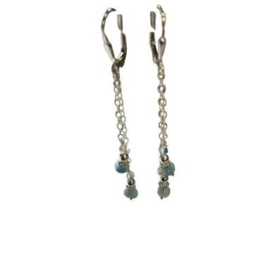 BOUCLE D'OREILLE LARIMAR