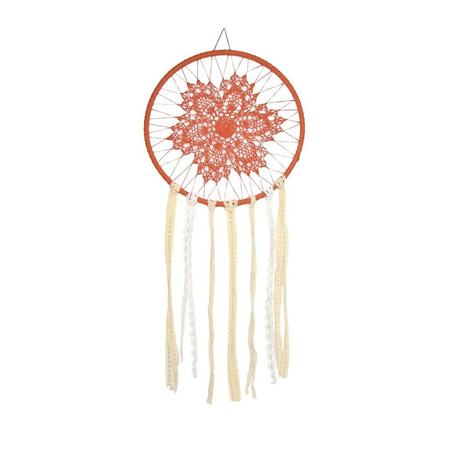 Attrape-rêves Macramé Terracotta 30 cm