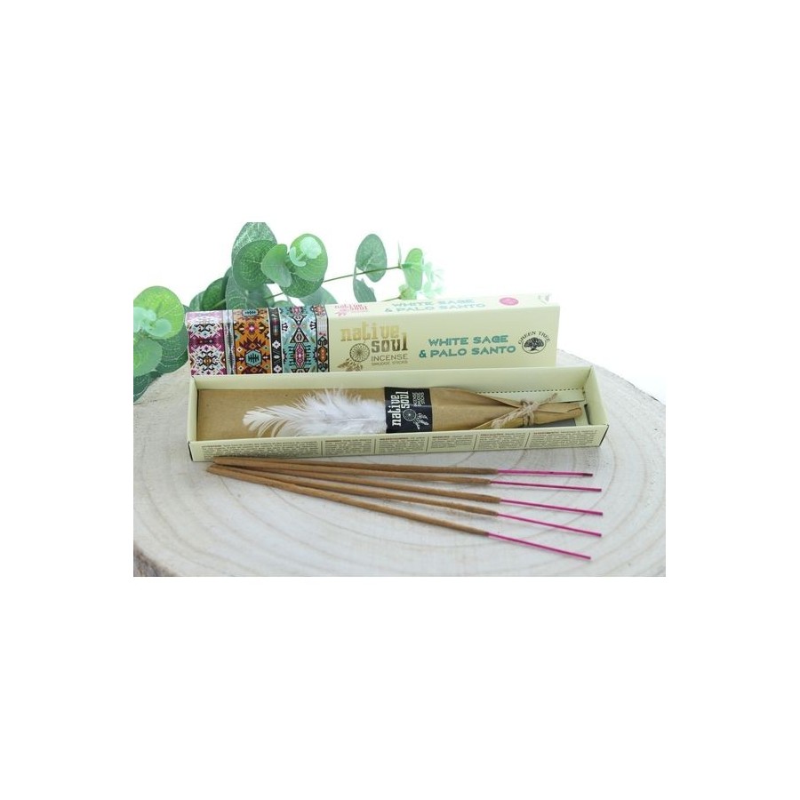 Encens Green Tree Native Soul Sauge Blanche & Palo Santo - 15 grs Encens Green Tree Native Soul Sauge Blanche & Palo Santo - 15 grs
