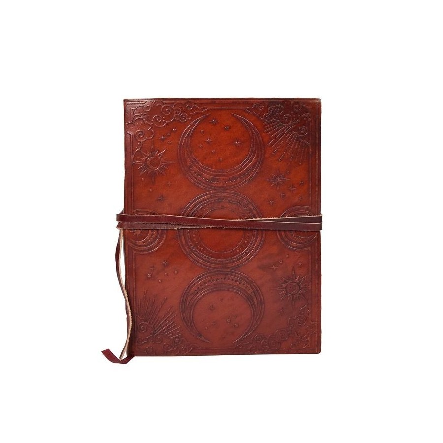 Grimoire en Cuir Triple Lune Grimoire en Cuir Triple Lune