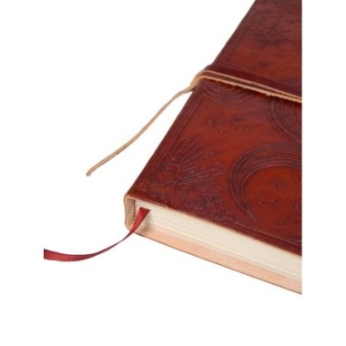 Grimoire en Cuir Triple Lune