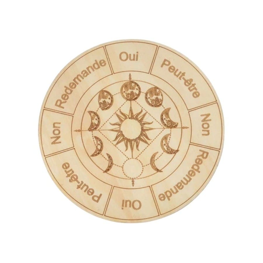 Plaque radiesthésie Lune en bois 10 cm Plaque radiesthésie Lune en bois 10 cm
