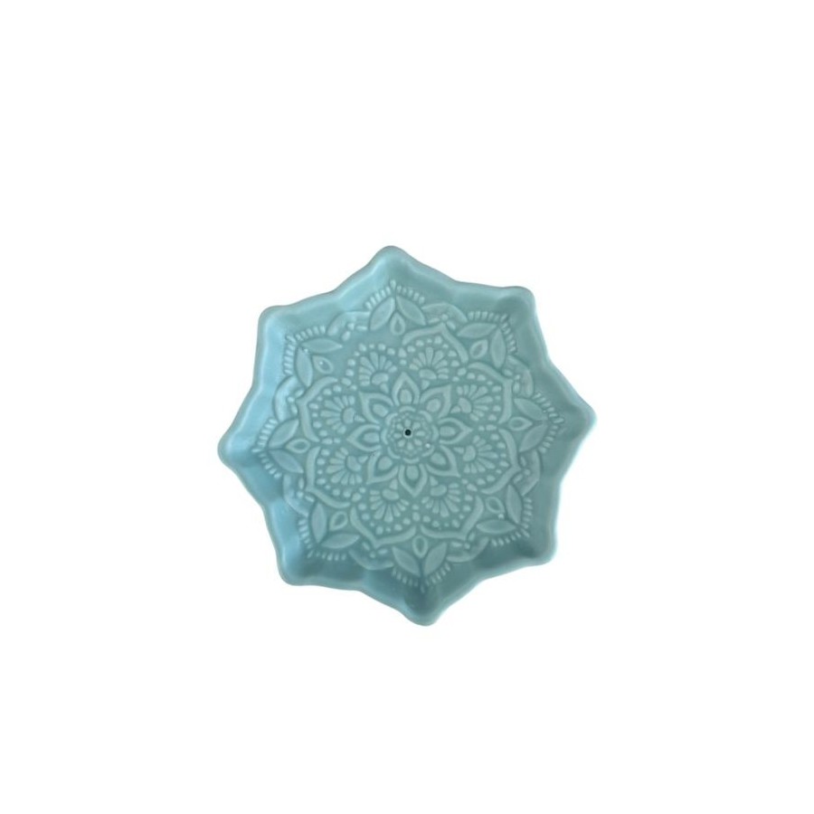 Porte-encens en céramique Mandala Bleu Porte-encens en céramique Mandala Bleu