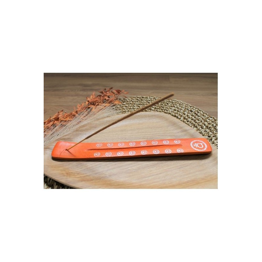 Porte-encens Bâton Chakra Sacré en Bois de manguier Porte-encens Bâton Chakra Sacré en Bois de manguier