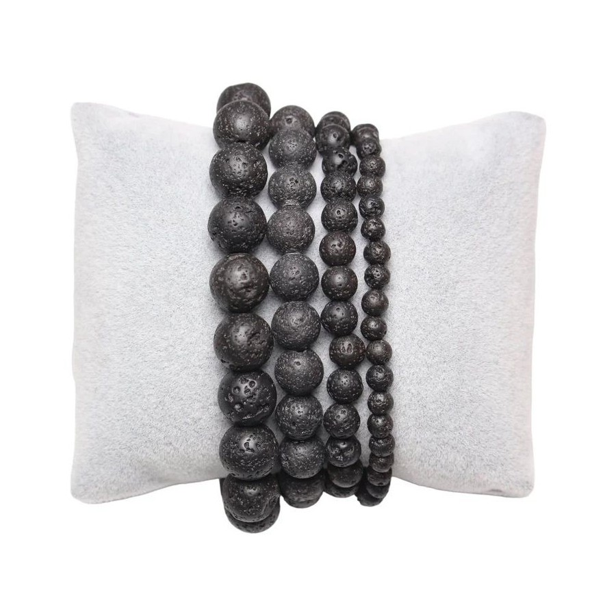 Bracelet Pierre de lave A 4 mm Bracelet Pierre de lave A 4 mm