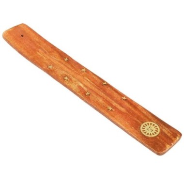 Brûle-encens pour bâtonnets en bois imprimé soleil,