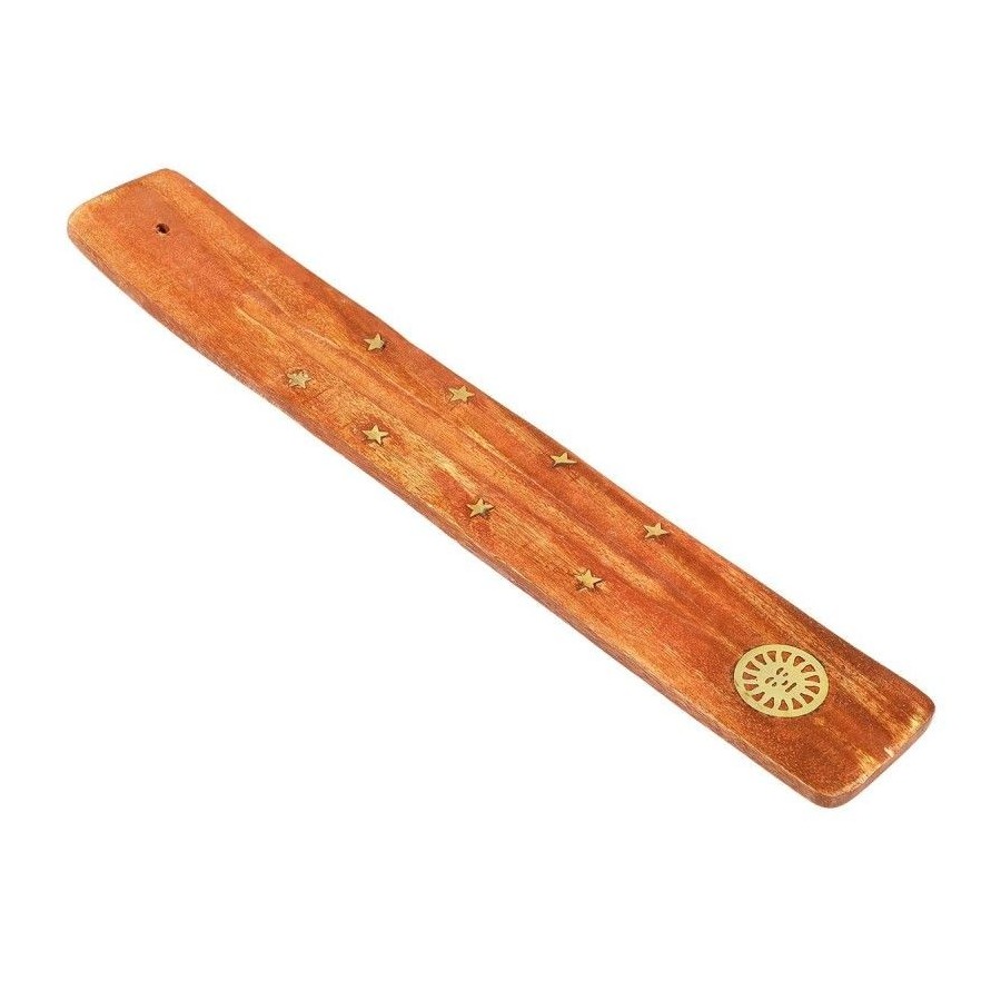 Brûle-encens pour bâtonnets en bois imprimé soleil,
