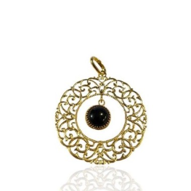 PENDENTIF OBSIDIENNE NOIRE