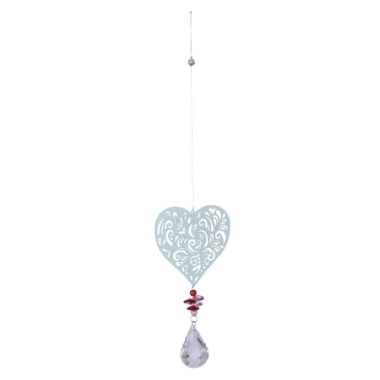 Mobile Attrape-soleil Cristal Coeur 41 cm