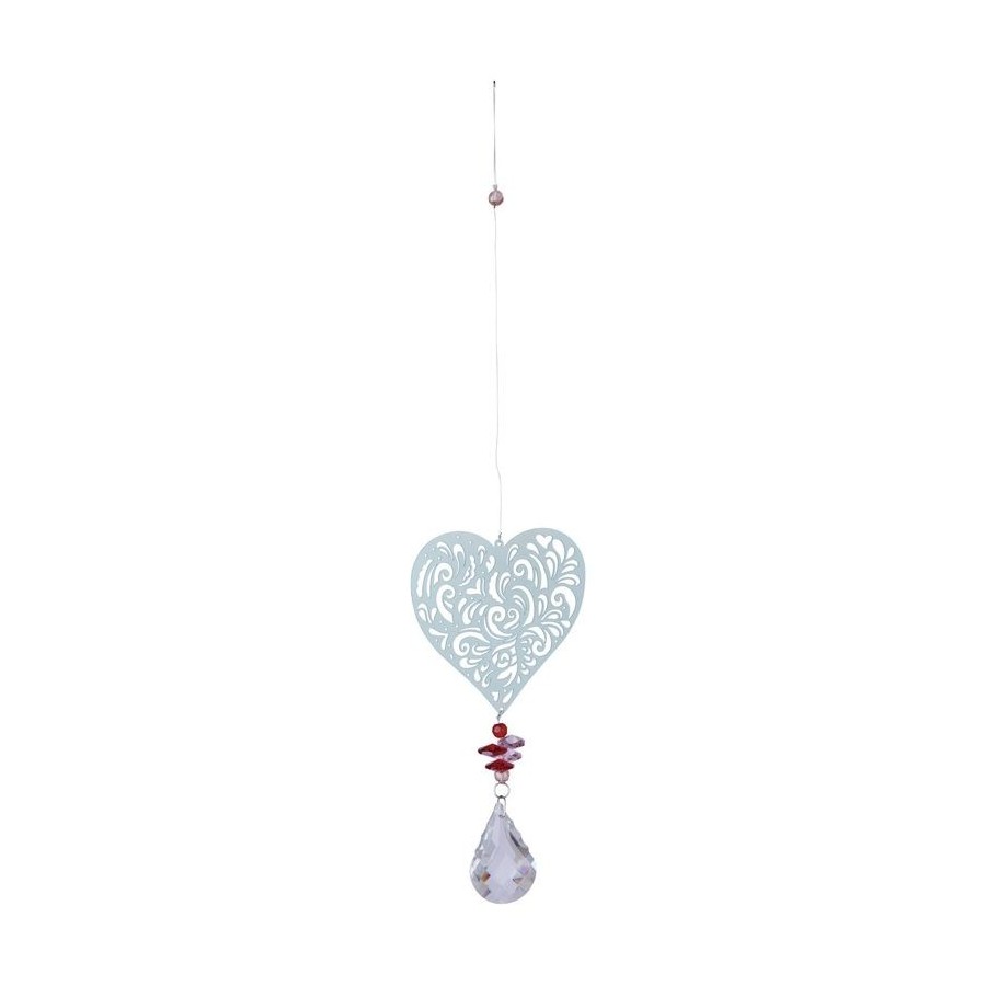 Mobile Attrape-soleil Cristal Coeur 41 cm