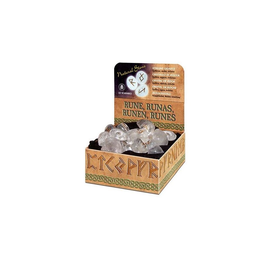 JEU DE RUNES EN CRISTAL DE ROCHE