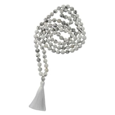 Mala en Howlite Blanche 108 perles