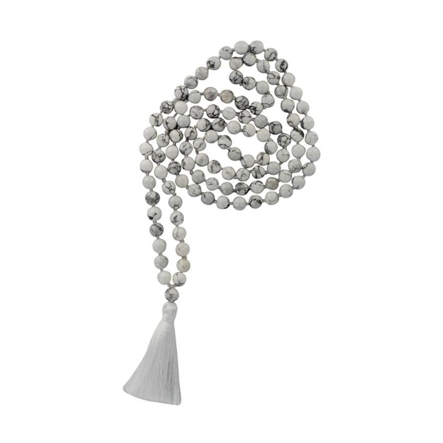 Mala en Howlite Blanche 108 perles