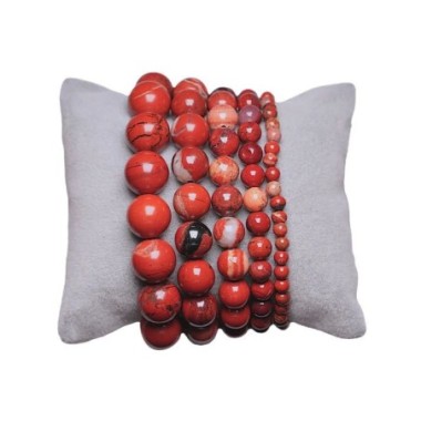 Bracelet Jaspe rouge A 4MM