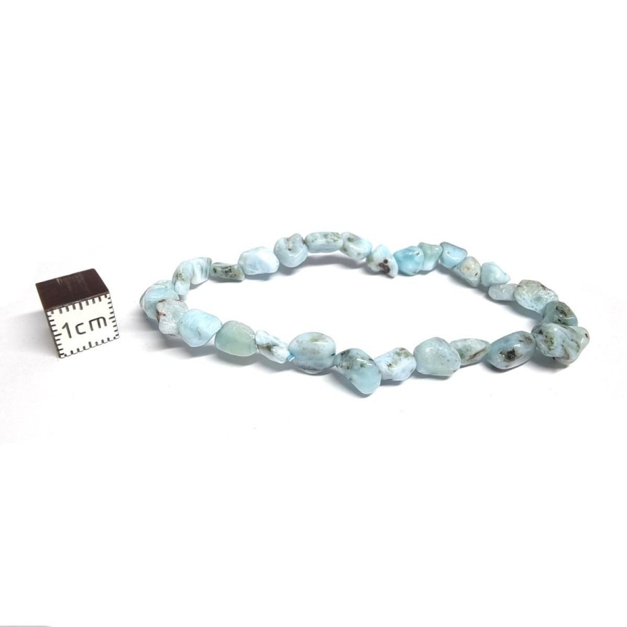 Larimar - Bracelets minis pierres roulées