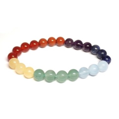 7 Chakra - Bracelets Boules 8 mm